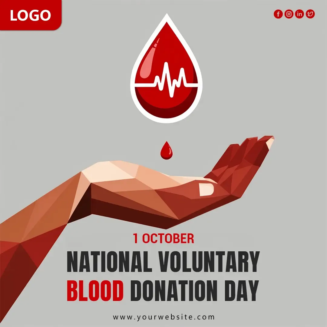 Editable Instagram Post PSD for Blood Donation Campaign